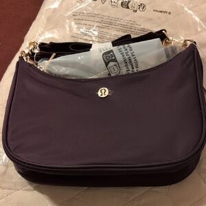 lululemon athletica Burgundy Shoulder Bag with Gold Hardware